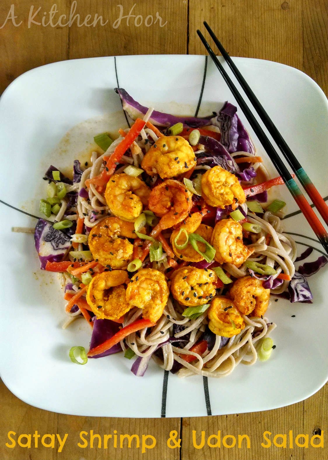 Satay Shrimp and Udon Salad