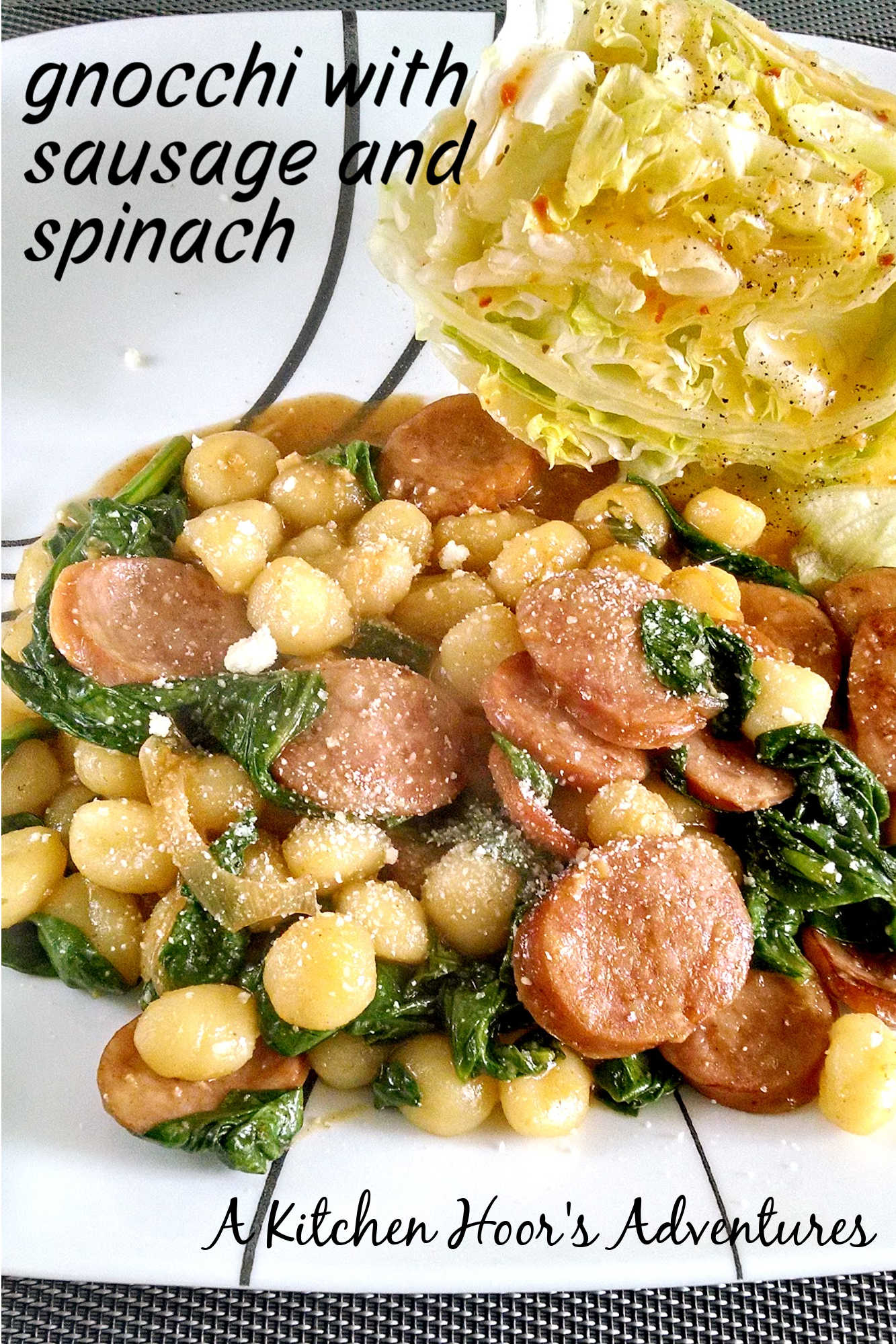 Take your taste buds on a delicious journey with this Gnocchi with Sausage and Spinach dish. The perfect combination of flavors and textures, it's a must-try for all foodies out there! #dinnertime #easyrecipes #italianfood #gnocchilove #italiancomfortfood #sausageandspinach #homemadegnocchi #pastaloversunite
