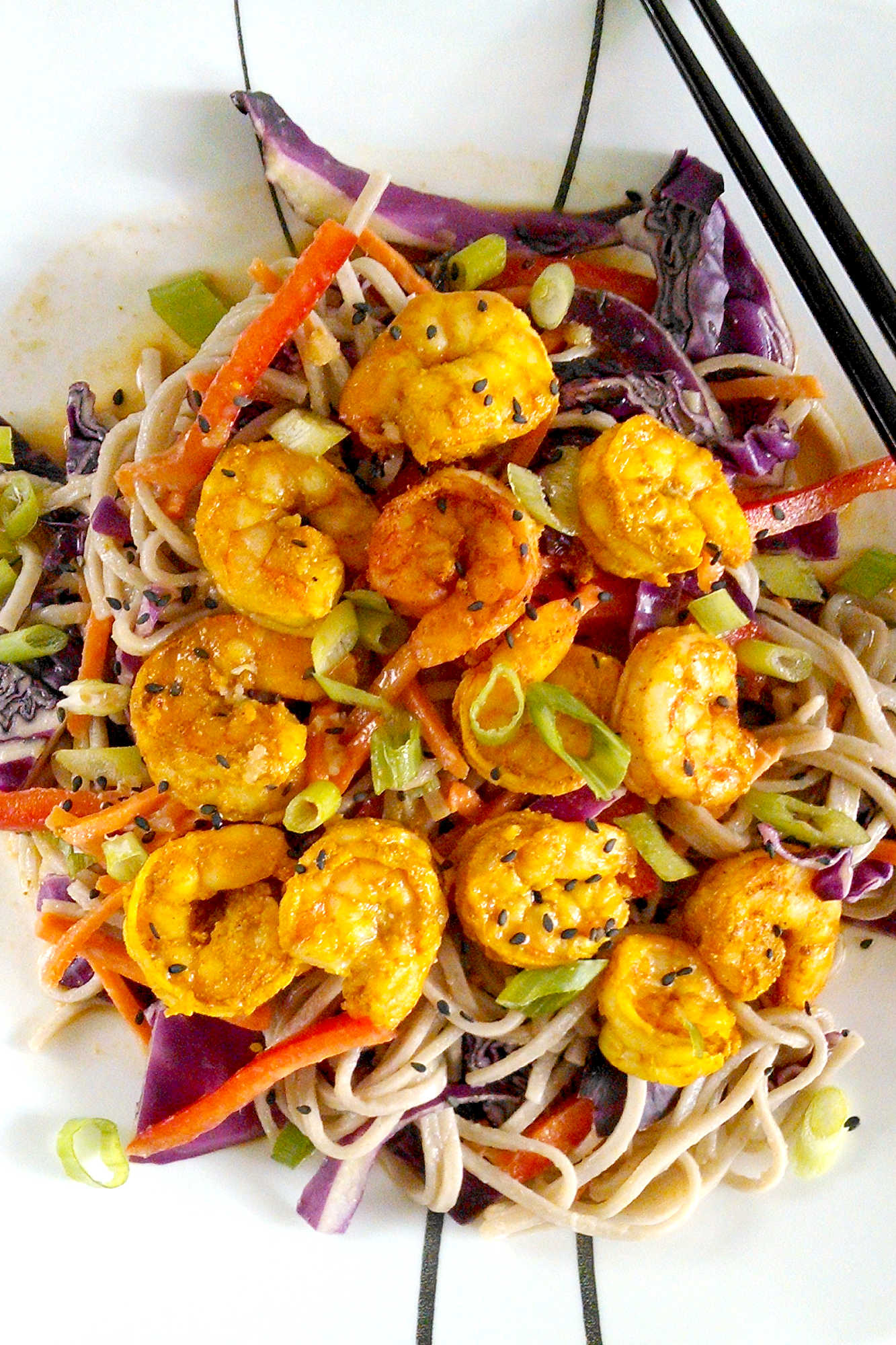 Try out this Satay Shrimp and Udon Salad and satisfy all your cravings in one bite! Give your taste buds a treat with this perfect combination of flavors! #AsianCuisineDelights #SeafoodSaladCravings #NoodleLoversDream #SizzlingSatayFlavors #HealthyEatingGoals #UdonSalad #SatayShrimp #WokAndRoll #SeafoodLover