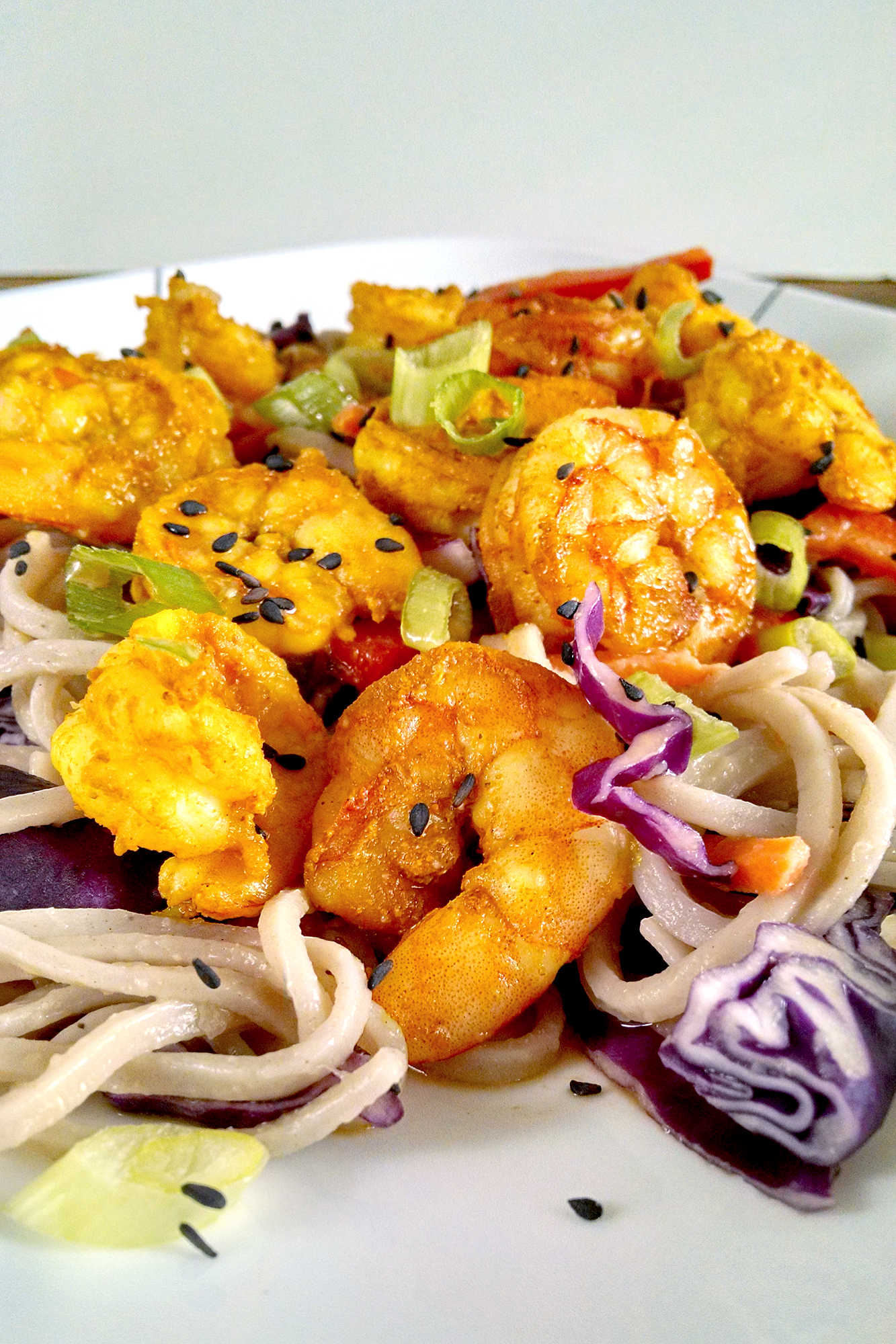 Try out this Satay Shrimp and Udon Salad and satisfy all your cravings in one bite! Give your taste buds a treat with this perfect combination of flavors! #AsianCuisineDelights #SeafoodSaladCravings #NoodleLoversDream #SizzlingSatayFlavors #HealthyEatingGoals #UdonSalad #SatayShrimp #WokAndRoll #SeafoodLover