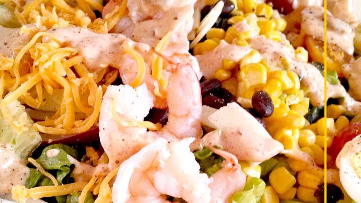 Step up your salad game with our Southwest Shrimp Cobb Salad. Packed with protein, veggies, and a burst of flavor, it's the perfect meal for on-the-go or a leisurely lunch at home. Who said eating healthy had to be boring? #SouthwestCobbSalad #HealthyEats #SeafoodLovers #SaladGoals #FitFoodieFinds #SouthwestCobb #SeafoodCravings #SaladParty #SouthwestFlavors