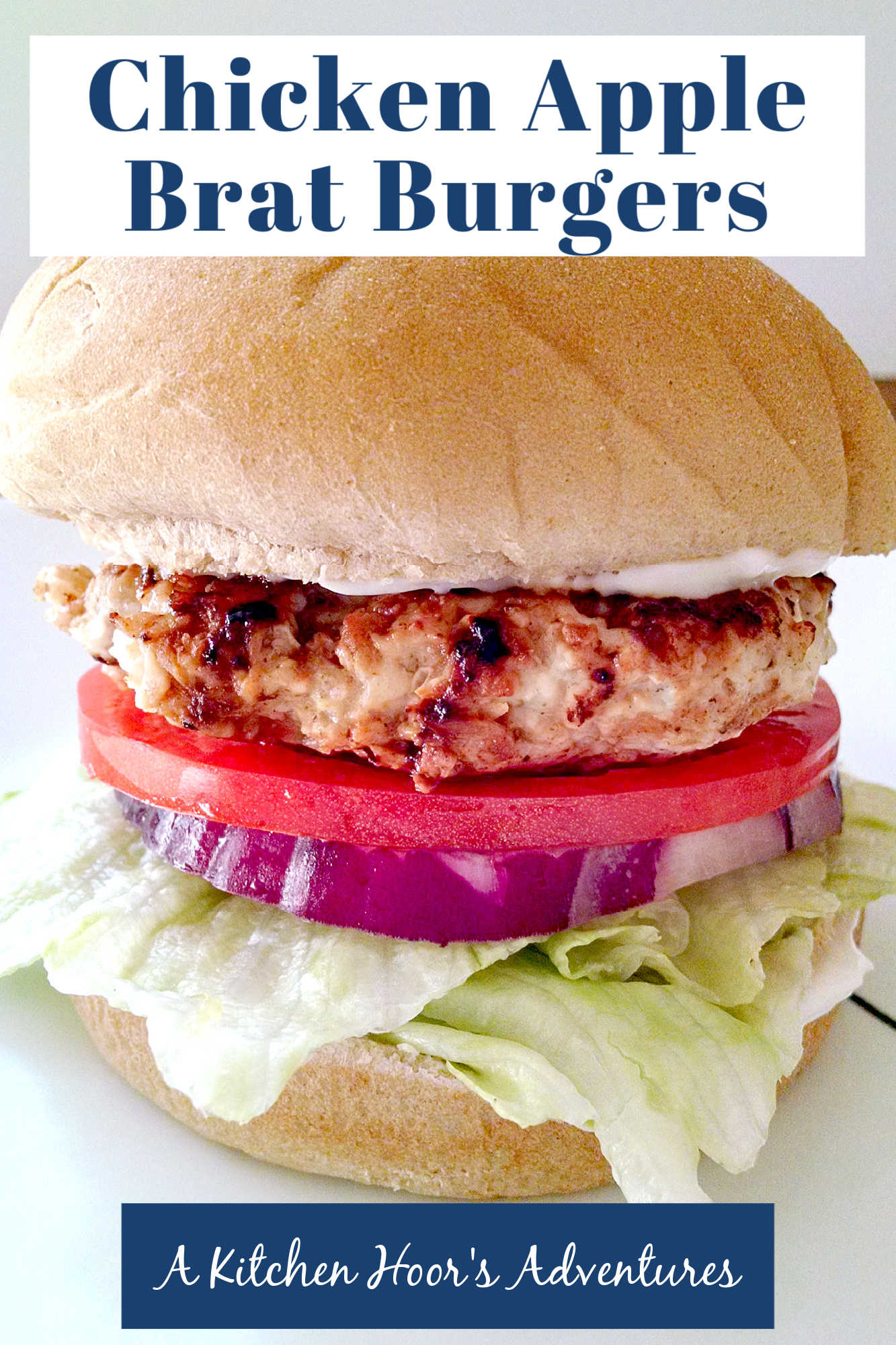 Step up your burger game with our Chicken Apple Brat Burgers - a delicious twist on a classic dish.  Juicy, flavorful and perfect for any summer BBQ or tailgate party. #BurgerMonth #chickenburger #bratburger #bratwurstburger #chickenappleburger #BurgerLoversUnite #GrillMasterFavorites #SummerCookoutEats #ChickenAppleBurgers #BratBurgerDelight #Grillingseasonfavorite #HealthyBurgerOption