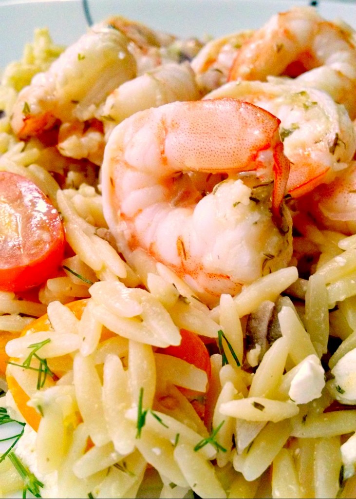 I love the combination of lemon and dill so I made this Lemon Dill Orzo Shrimp Salad. Using some left over orzo (or any other left over short pasta) this becomes an easy and delicious recipe for any night of the week.