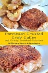 Satisfy your cravings with our Parmesan crusted crab cakes and crispy smashed potatoes. A perfect balance of flavors and textures that will transport your taste buds to a whole new level! #CrabCakes #ParmesanCrust #PotatoRecipes #SeafoodEats #FoodieFaves #foodadventures #crablove #potatogoals
