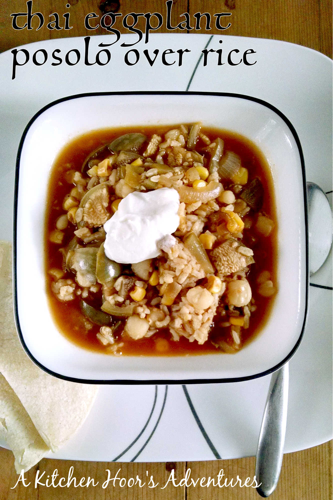 Who says vegetarian meals have to be boring? This Thai Eggplant Posole is bursting with flavor and sure to satisfy any craving. #ThaiEggplantPosole #VeganSoupInspo #SoupySaturdays #HealthyEatingThaiStyle #PlantBasedComfortFood