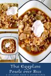 Who says vegetarian meals have to be boring? This Thai Eggplant Posole is bursting with flavor and sure to satisfy any craving. #ThaiEggplantPosole #VeganSoupInspo #SoupySaturdays #HealthyEatingThaiStyle #PlantBasedComfortFood
