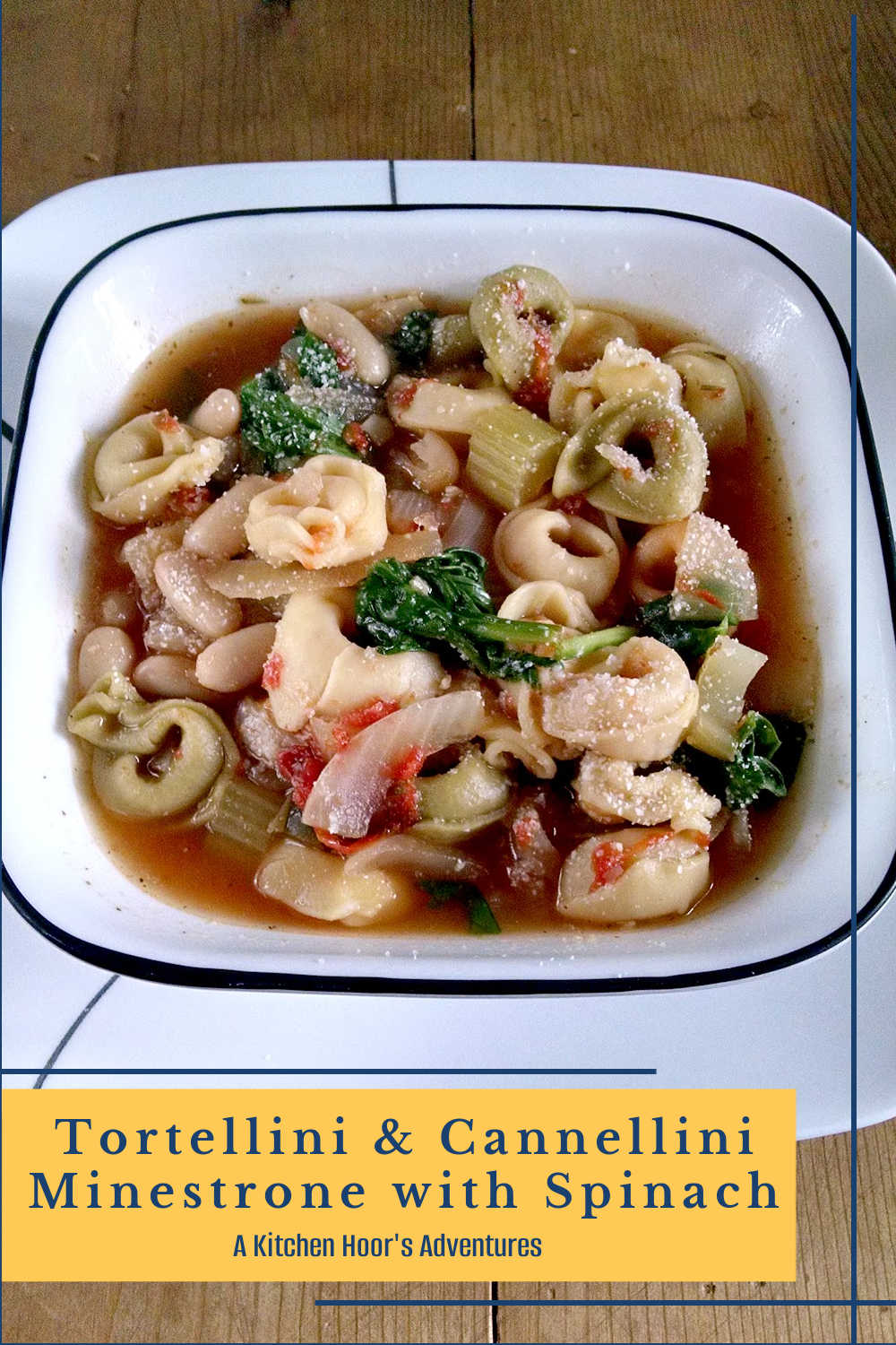 Upgrade your #MeatlessMonday game with this mouth-watering Tortellini & Cannellini Minestrone with Spinach. The combination of tortellini and cannellini beans will have you coming back for seconds. #MinestroneMonday #PastaPerfection #ComfortFoodFix #HealthyHomemade #VeggieVibes #tortelliniminestrone #cannellinibeansoup #spinachlover #italianinspired #comfortfoodie
