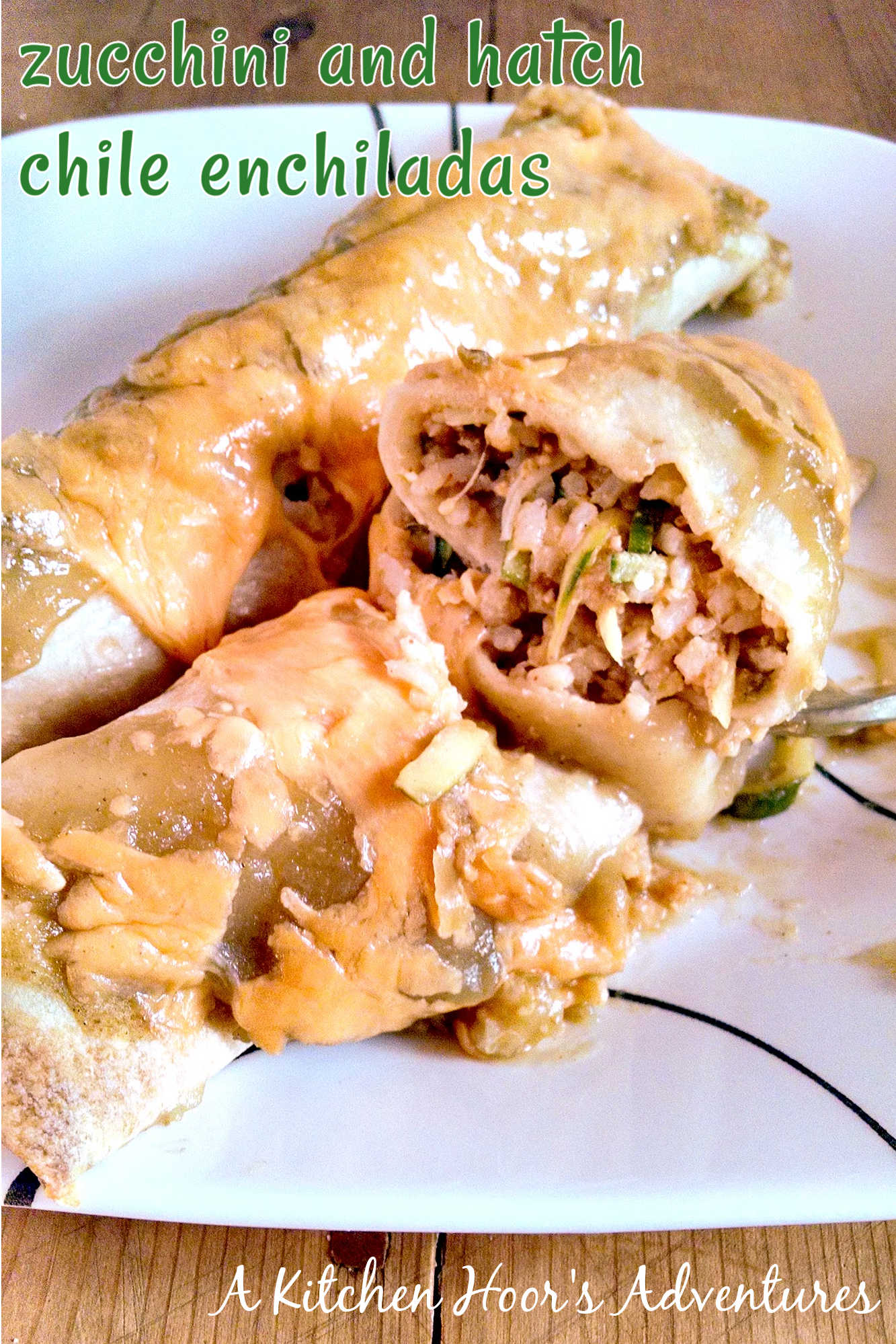 Step up your #meatfree game with these delicious and easy to make Zucchini and Hatch Chile Enchiladas! Perfect for a quick and flavorful dinner option.  #ZucchiniEnchiladas #HatchChile #MeatlessMonday #VegetarianRecipes #MexicanFoodLover #healthyeating #MexicanFood