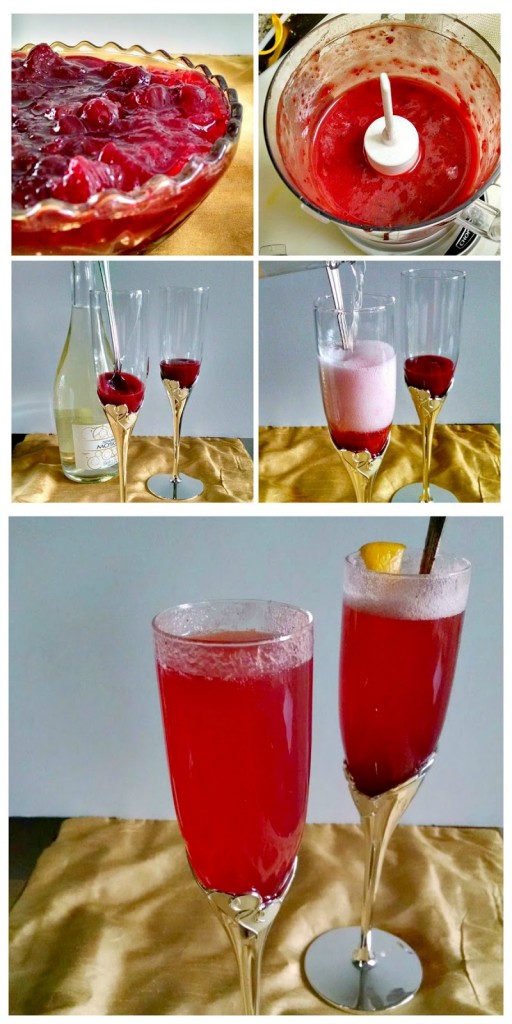 When life gives you leftover cranberry sauce make these Cranberry Bellinis by A Kitchen Hoor's Adventures