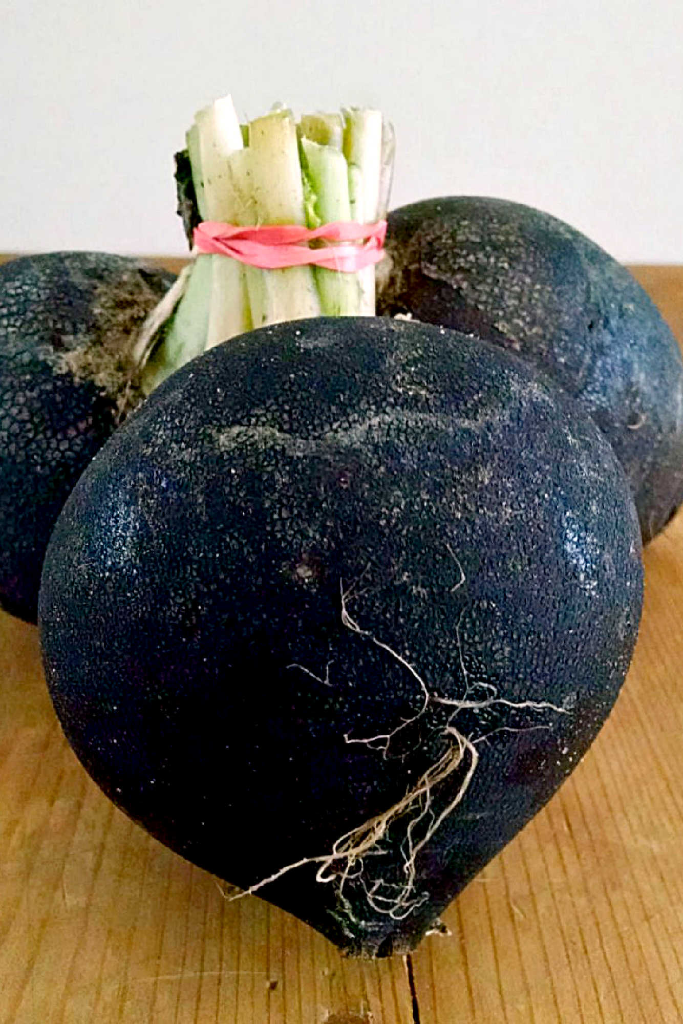 Spicy Black Radishes Chips are baked up into a crispy, delicious chip. If you can’t find black radishes, you could use daikon or any other large radish. Cooking times may vary with other types of radishes. #HealthySnacks #PlantBasedEats #SnackTimeSatisfaction #VeganChips #CrunchyDelight
