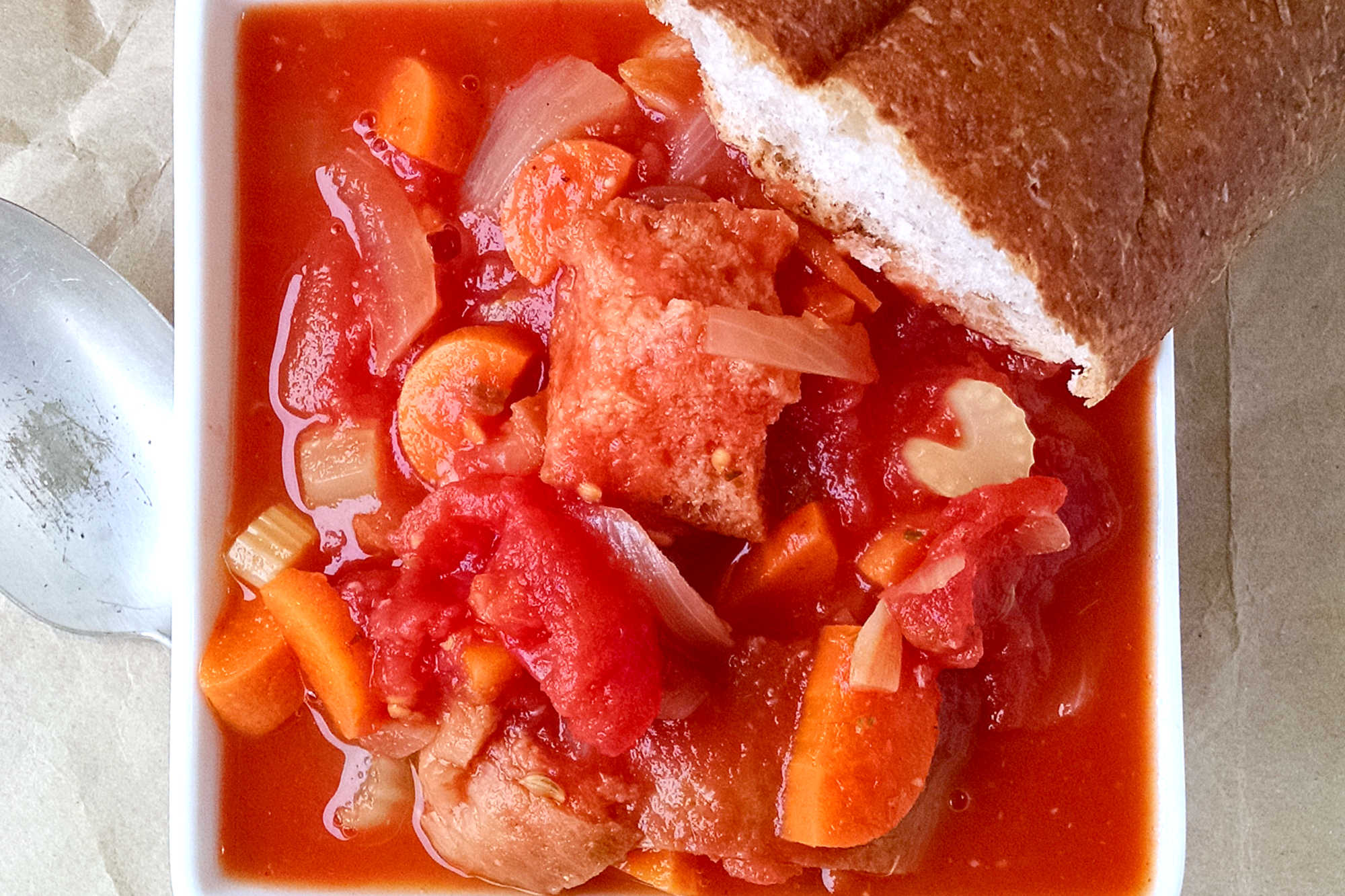 Take your taste buds on a journey to Tuscany with Pappa al Pomodoro. It's like a hug in a bowl!  #pantryrecipe #tomatosoup #pappaalpomodoro #pomodoro #ItalianCuisine #FlorenceEats #SoupSeason #ComfortFoodHeaven #TomatoLove