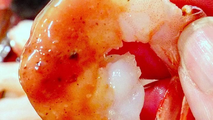 Lime Shrimp with Chipotle Cherry Cocktail Sauce