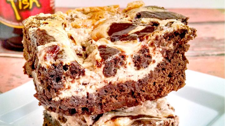 Who says beer and dessert don't mix? 🍺🍫🍓Satisfy both cravings with Swirled Raspberry Stout Brownies. Get ready to fall in love with the perfect balance of sweet and rich flavors. #StoutBrownies #RaspberrySwirl #BeerDessert #CraftBeerTreats #DessertPairings