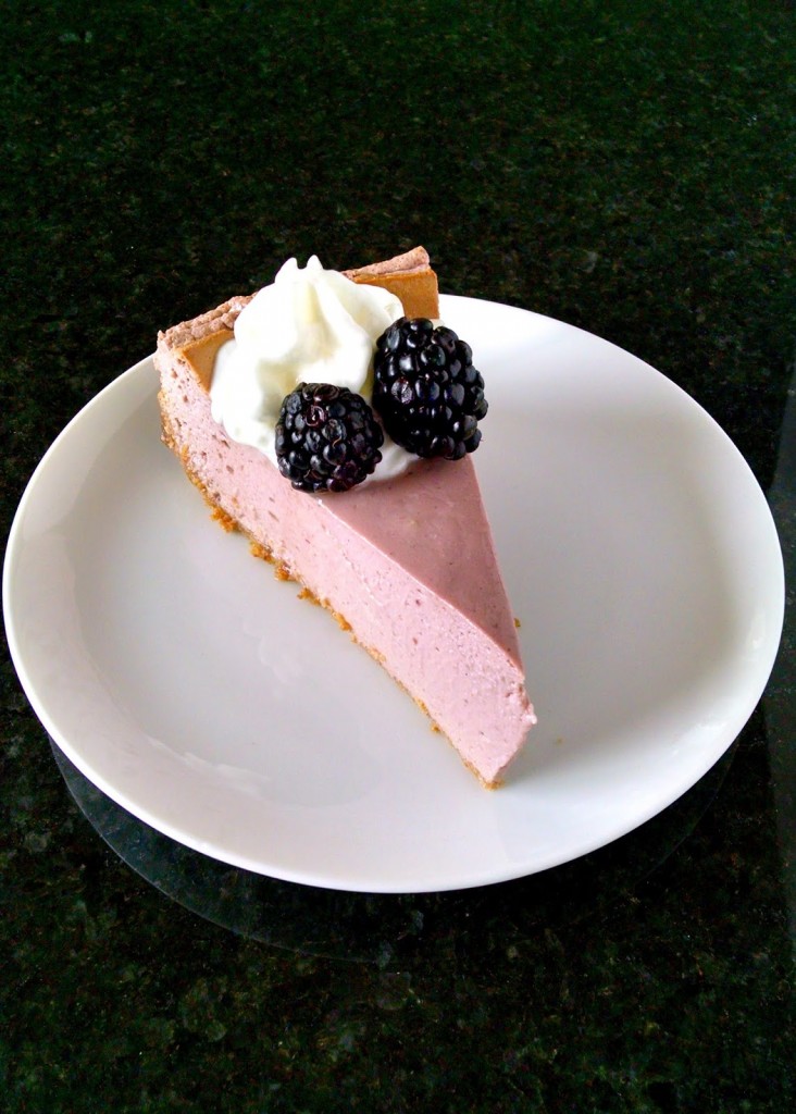 You'd be surprised at how rich and delicious this Lowfat Blackberry Cheesecake is. It has all the creamy texture of a New York style cheesecake, but with a hint of tangy blackberry flavor and almost none of the fat.