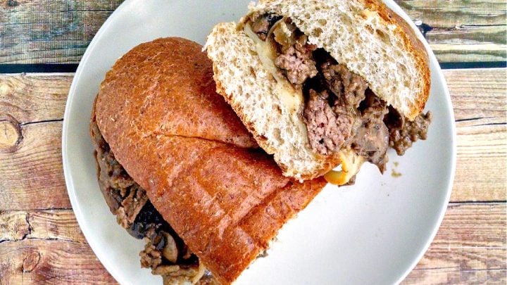 Forget about boring old burgers. Step up your burger game with a hot hamburger hoagie! Stuffed with satueed ground beef, gooey cheese, and loaded with all your favorite toppings. Trust us, you won't be able to put it down #HamburgerHeaven #BurgerLoversUnite #HoagieHappiness #FoodieFrenzy #SatisfyYourCravings