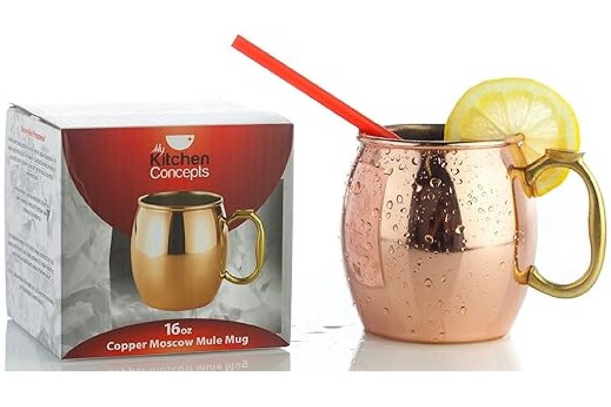 Forget boring drinkware, glam up your drink presentation with My Kitchen Concepts' Moscow Mule mugs! Perfect for a night in or impressing guests at your next party. #MoscowMuleMug #KitchenGoods #KitchenEssentials #CocktailCulture #KitchenReviews