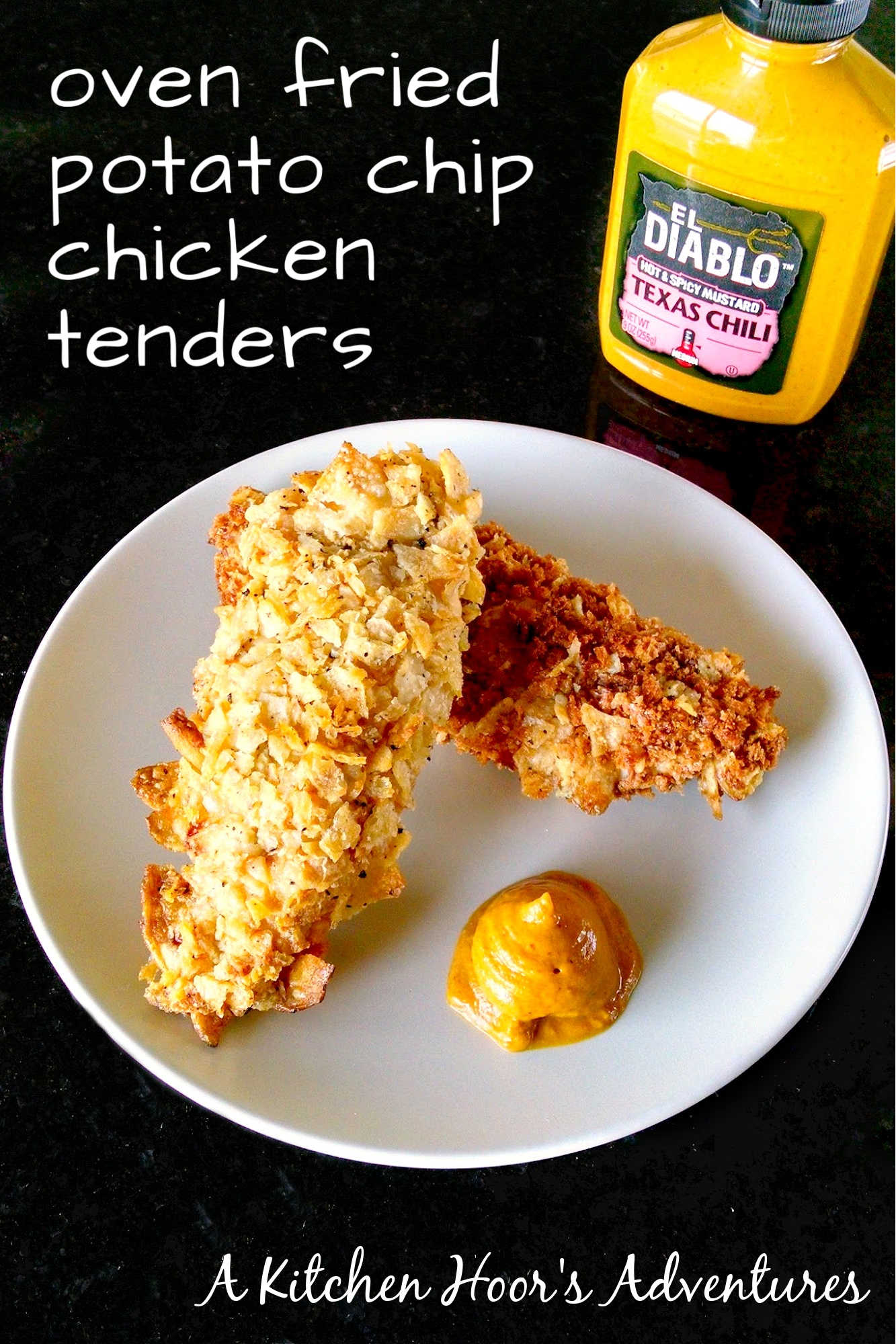 Spice up your chicken game with these oven-fried potato chip chicken tenders! With a crispy potato chip coating and juicy chicken inside, this dish is sure to be a crowd-pleaser. Try them out for your next game day or movie night.  #ovenfriedchicken #potatochipchicken #easyrecipes #crispychicken #homecookingmadetasty
