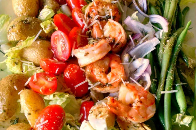 Grilled Shrimp Salad Niçoise