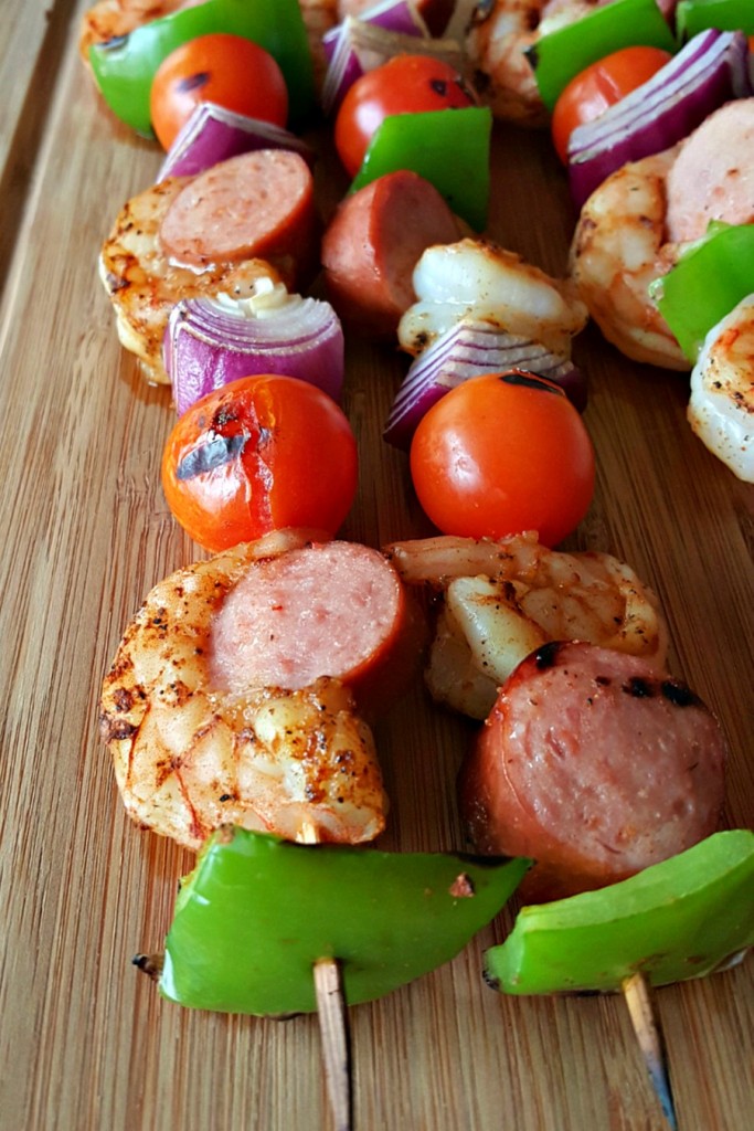 Cajun Kabobs are like Jambalaya on a stick! They're simply delicious with a nice kick of Cajun seasoning. Serve with yellow rice for a light, summer dinner.