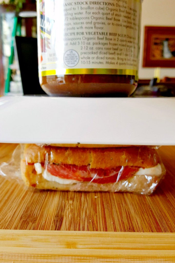 Whip up some delicious Italian Pressed Sandwiches then kick back with some iced tea while they press