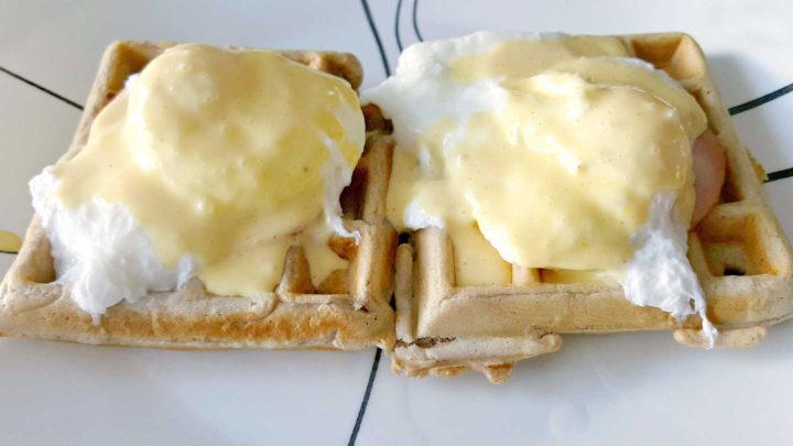 Buckwheat Waffles Benedict: a delicious twist on a classic breakfast dish. Try it out at your next brunch and impress your friends! 🍳🥞 #BuckwheatWafflesBenedict #BrunchGoals #HealthyBreakfast #FoodieFavs #WaffleLove #buckwheatwaffles #brunchtime #foodie #breakfastgoals #buckwheatlove #wafflelove