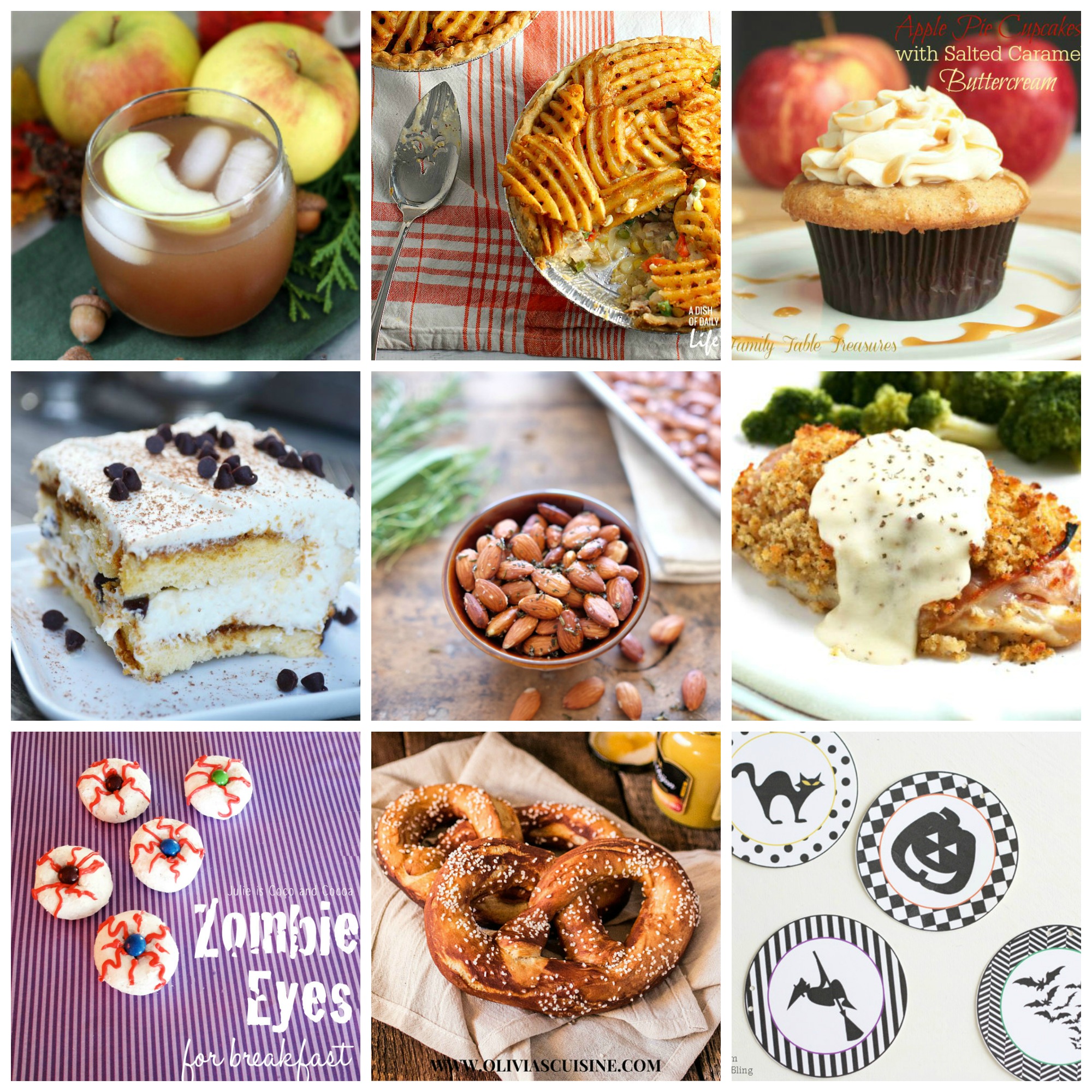 #FoodieFriDIY #66 – Zombie Eyes, Apple Cider Punch, and Waffle Fry Pot Pie