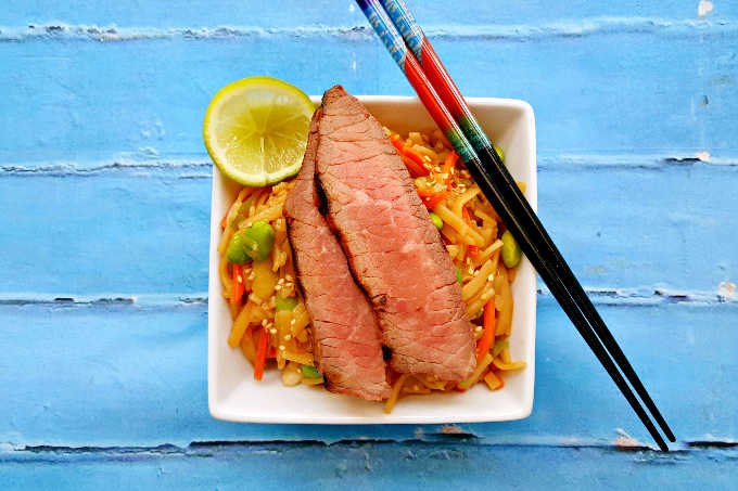 Indulge in the perfect summer meal with our Grilled Teriyaki Steak and Noodle Salad! A delicious blend of flavors and textures that will have your taste buds dancing. summergrilling #teriyakilove #noodlecravings #grillinggoals #summerfavorites #TeriyakiSteakSalad #GrilledNoodleBowl #AsianFlavors #FoodieFavorites #HealthyEatsIG