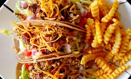 With all the fun flavors of a bacon cheeseburger, these Tacos Americano aka Bacon Cheeseburger Tacos come in a convenient taco wrapper! This will be a kid fave meal any day of the week.