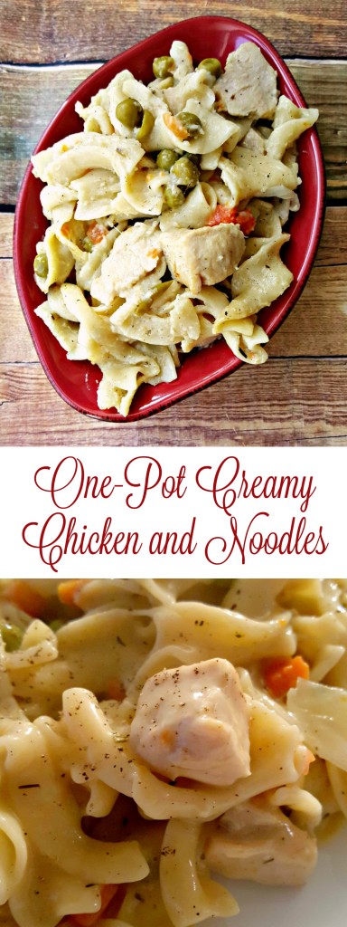 Have a hectic commute like we do? Or just have kids on lots of after-school activities? Then you need this One-Pot Creamy Chicken and Noodles. It’s super quick and the perfect comfort food for any night of the week.