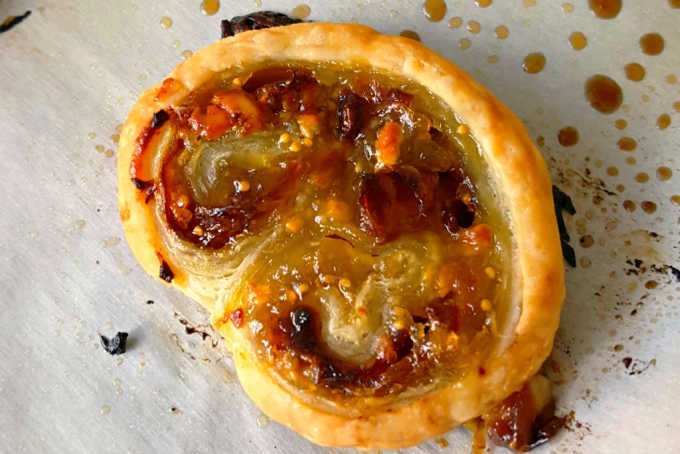 Blue Cheese, Fig, and Caramelized Onion Palmiers