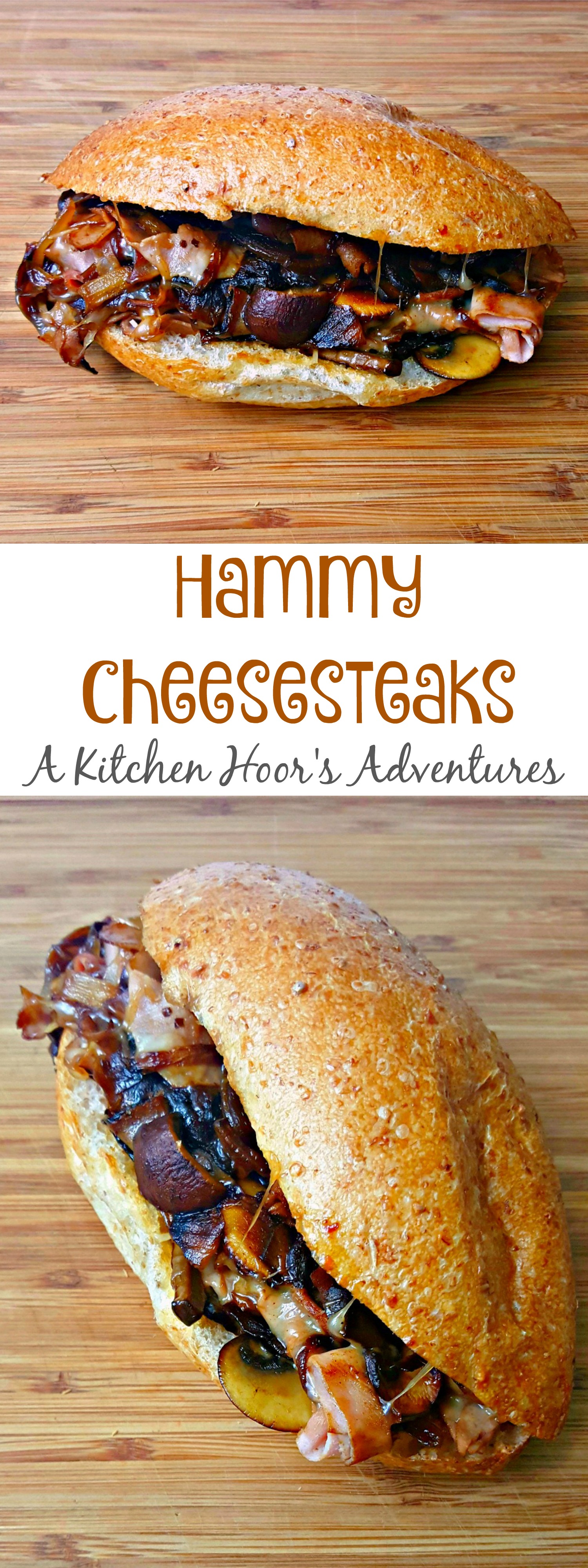 I married a ham and cheese and a cheesesteak together in these Not Your Average Ham and Cheese Sandwich aka Hammy Cheesesteaks; perfect for a take-out fake out meal or any night you’re looking for something quick and easy.