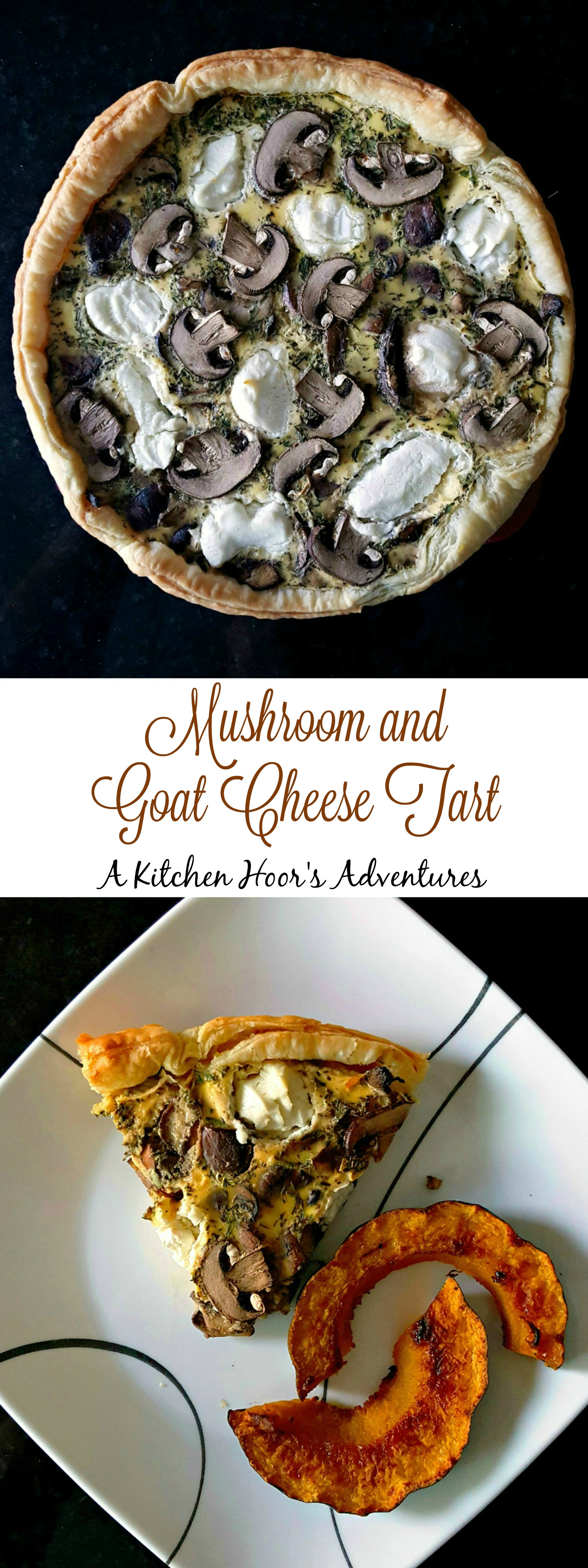 Earthy mushrooms pair perfectly with puff pastry and goat cheese in this #meatfree, <strong>Mushroom and Goat Cheese Tart</strong>. Prep the vegetables the day before to make this a simple and easy brunch or #MeatlessMonday meal.