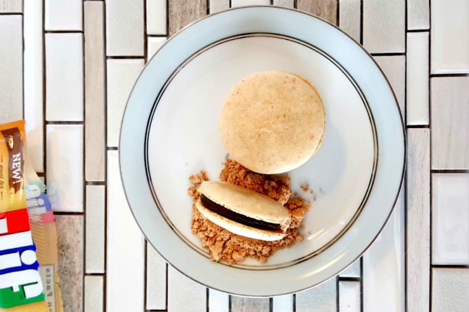 These Peanut Butter and Chocolate Macaron have amazing flavor from the Jif™ Peanut Powder baked into the shells. #StartWithJifPowder!