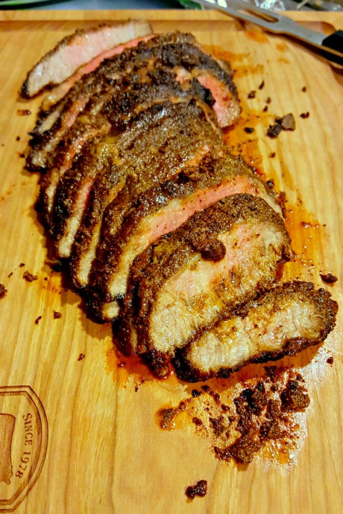 Coffee Rubbed Flat-Iron Roast is a super simple recipe that has amazing results. The bold rich flavor of the coffee ground enhances this typical rub which is allowed to penetrate the flat iron roast giving it tons of flavor while broiling the roast ensures for a deliciously tender meat. 
