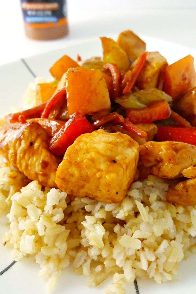 Both sweet and tangy, this #FreshTastyValentines recipe for Tangerine Chicken Stir-Fry is healthy and quick, It uses @NotKetchup Tangerine Hatch Chili sauce, lean chicken breast, and tasty vegetables for this delicious dinner.