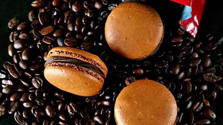 Espresso Mocha Macaron with Salted Dark Chocolate Buttercream