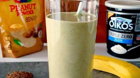 Turning a favorite, childhood sandwich into a delicious and nutrient rich smoothie, is all about making your favorite foods better for you!  This Fluffernutter Smoothie is  my way of indulging in a favorite kids meal as an adult as #mysmoothie. #ad