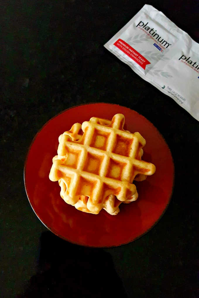 These Same Day Mock Liege Waffles are unlike any I've ever tasted. They're crispy on the outside, tender on the inside, and perfect for any number of toppings for your #BrunchWeek.
