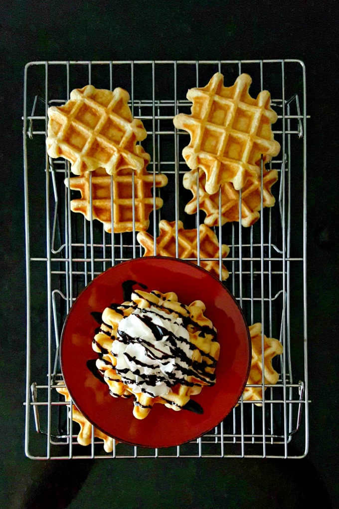 These Same Day Mock Liege Waffles are unlike any I've ever tasted. They're crispy on the outside, tender on the inside, and perfect for any number of toppings for your #BrunchWeek.