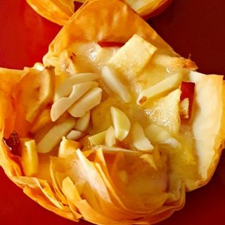 Brie Apple Almond Phyllo Cups