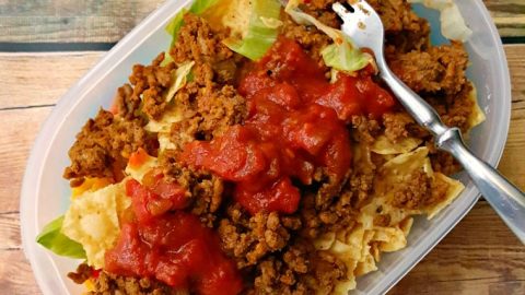 With a little prep and a large bowl of lettuce, you can have your taco salad and eat it, too! This nostalgic Picnic Taco Salad pleases the whole crowd this summer!