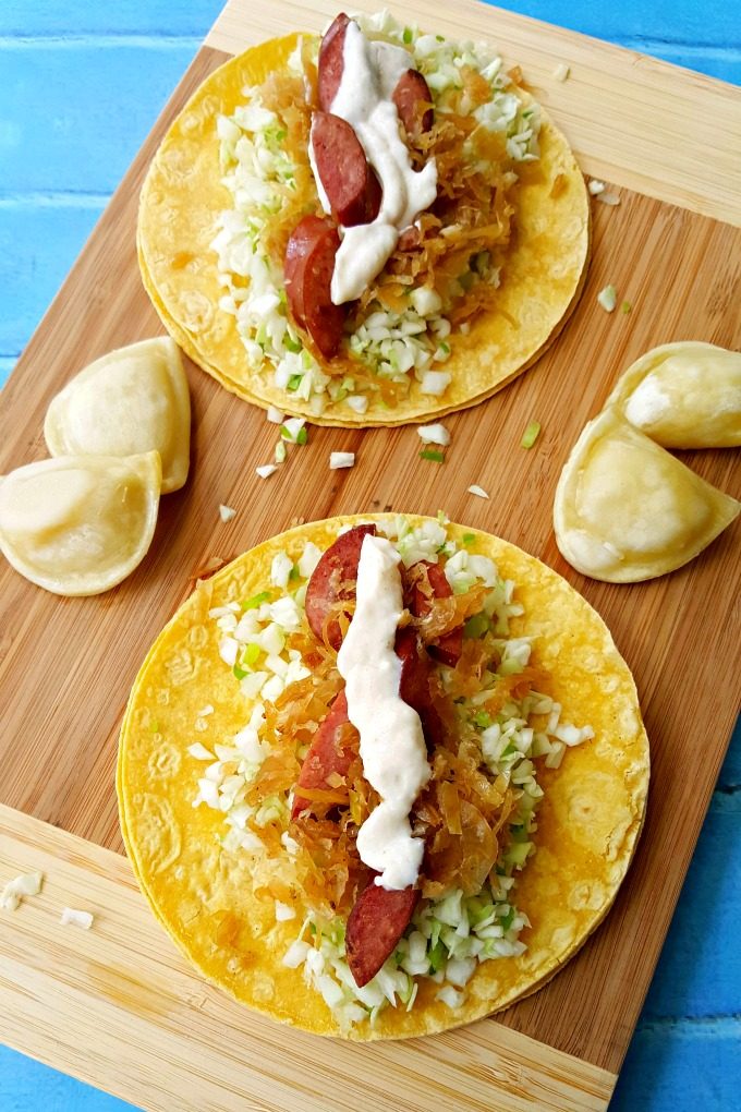 Taking the taco to Poland with these delicious Polish Sausage Tacos.