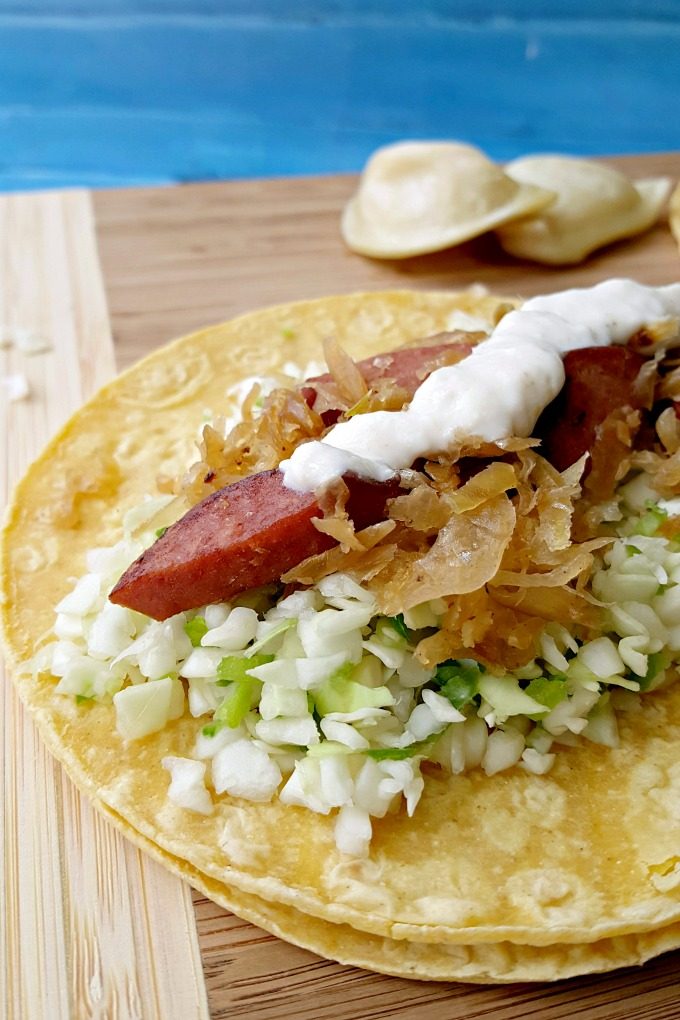 Taking the taco to Poland with these delicious Polish Sausage Tacos.