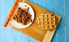 Just like scallion pancakes, these Scallion Waffles are packed with delicious Asian flavors.  Serve them topped with Potsticker Sloppy Joes or your favorite stir-fry recipe.