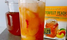 I've muddled fresh peaches with delicious #Bigelow Perfect Peach Iced for the untimate Muddled Peach Tea to cool you off this summer.