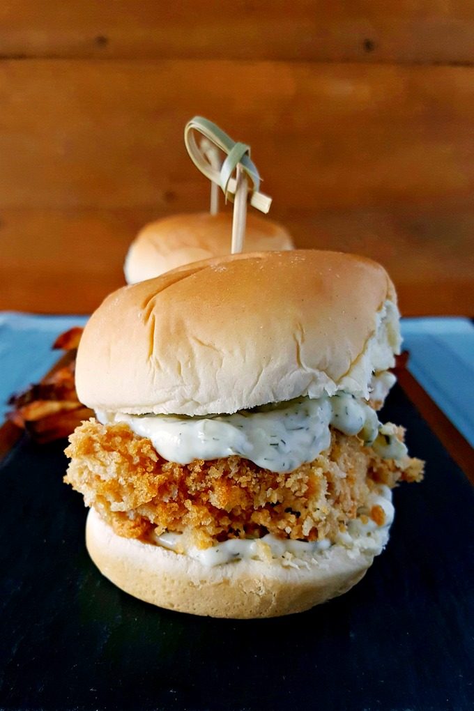 A craving for a fried fish sandwich inspired these super crispy, Oven Fried Fish Sliders. The crunch alone will get you addicted to these flavorful and healthier fish sandwiches.