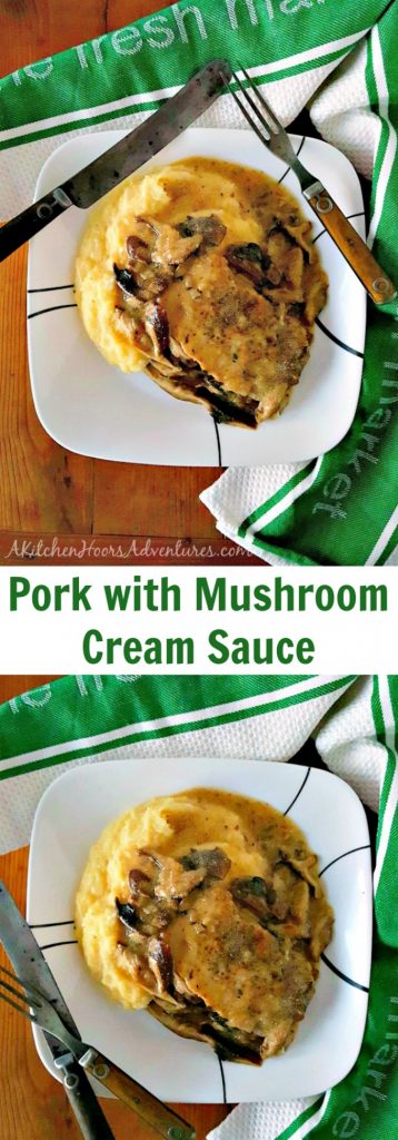 Pork with Mushroom Cream Sauce 