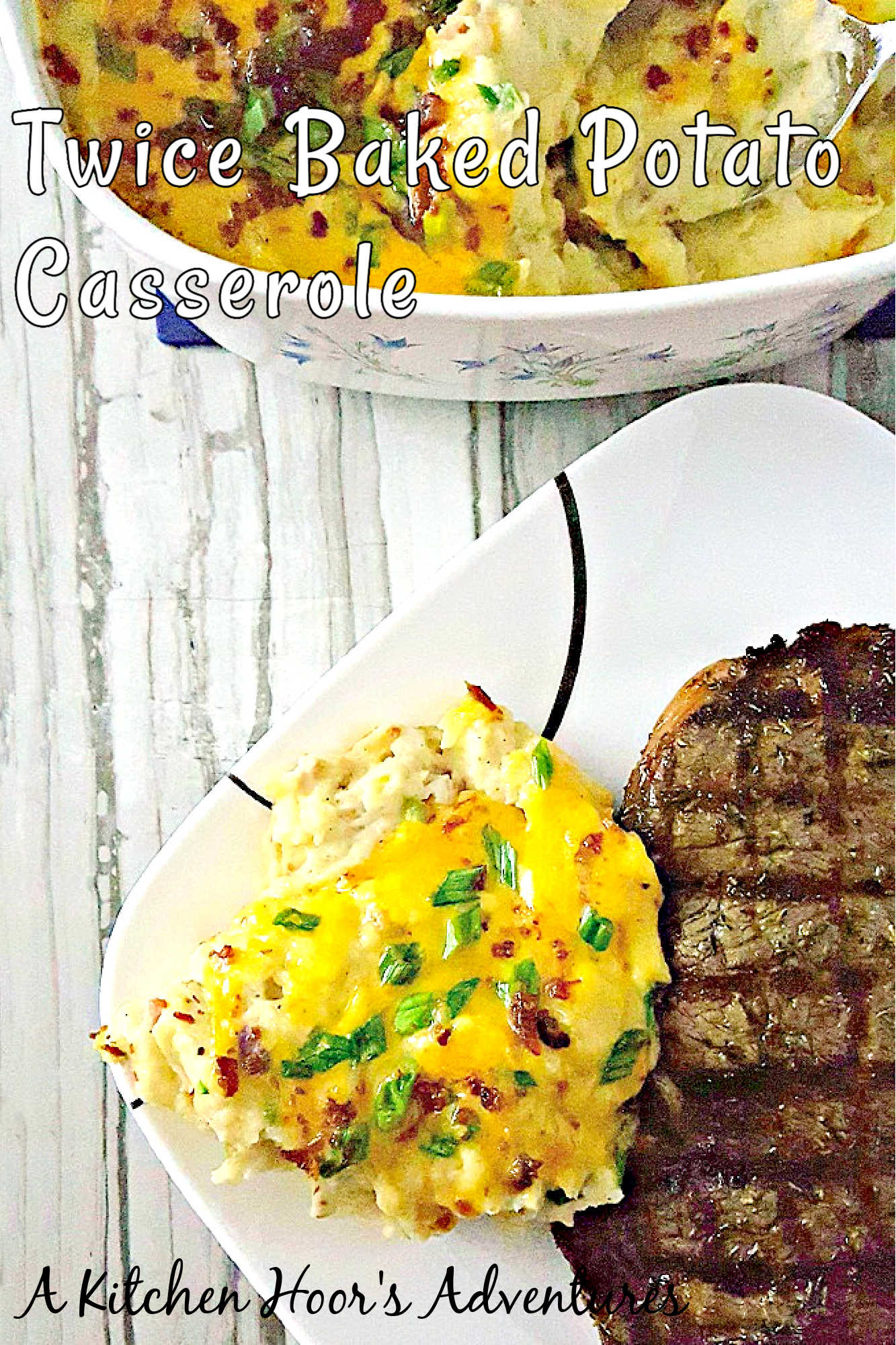 With just a few simple ingredients, you can create an amazing and delicious side dish. Twice Baked Potato Casserole has all the flavors of a twice baked potato in a flavorful side dish casserole. #potatorecipe #twicebakedpotato #potatocasserole #cheesybaconpotatoes