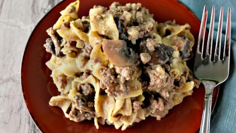 One pot, one pound of beef, and one package of egg noodles makes for a delicious and easy One Pot Swedish Beef Pasta that your family will love.