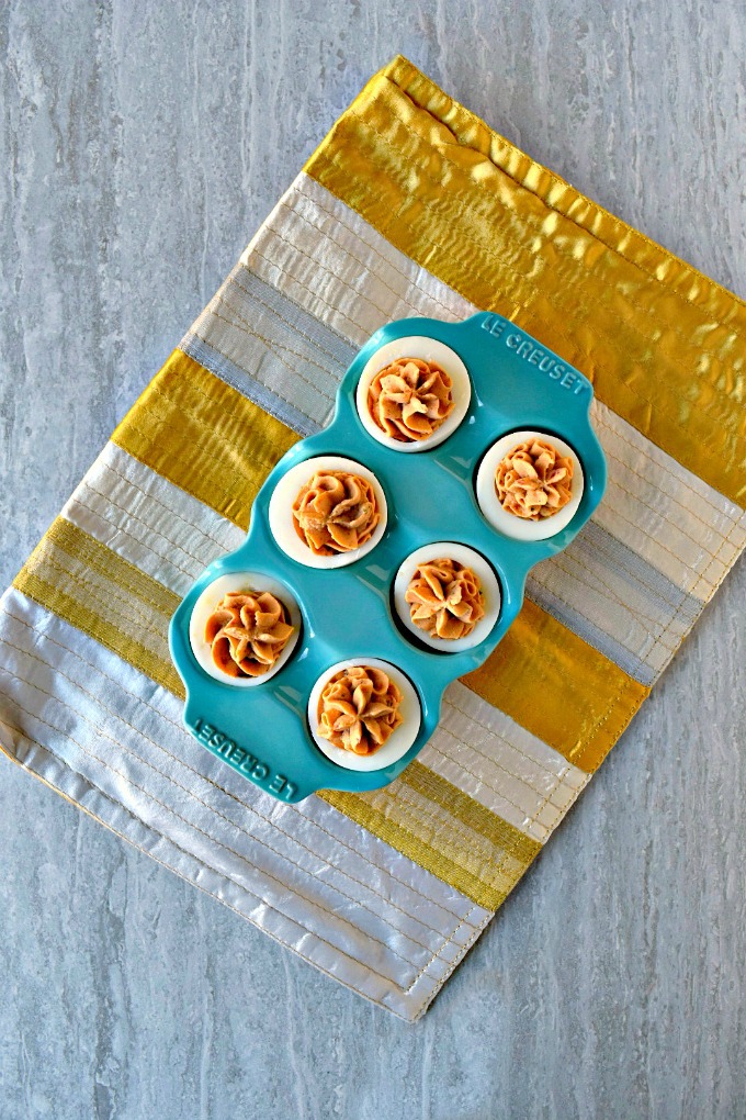 Deviled eggs are comfort food for most of us, so how can they be fancy? Adding hummus and za'atar not only makes these Middle Eastern Deviled Eggs fancy, but amazingly delicious!